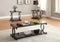 Milo 3Pc Pack Coffee/End Table Set, Sandy Black & Black Glass